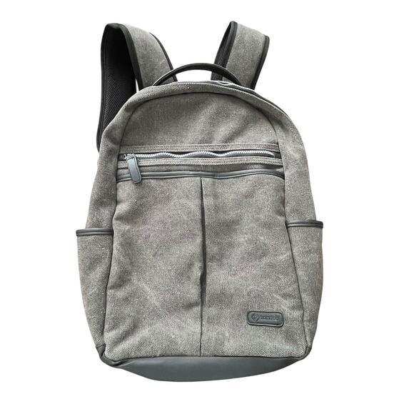 Tomtoc Backpack Computer Canvas Bag Sturdy Weatherproof Travel 16" x 12" Gray - Picture 1 of 10
